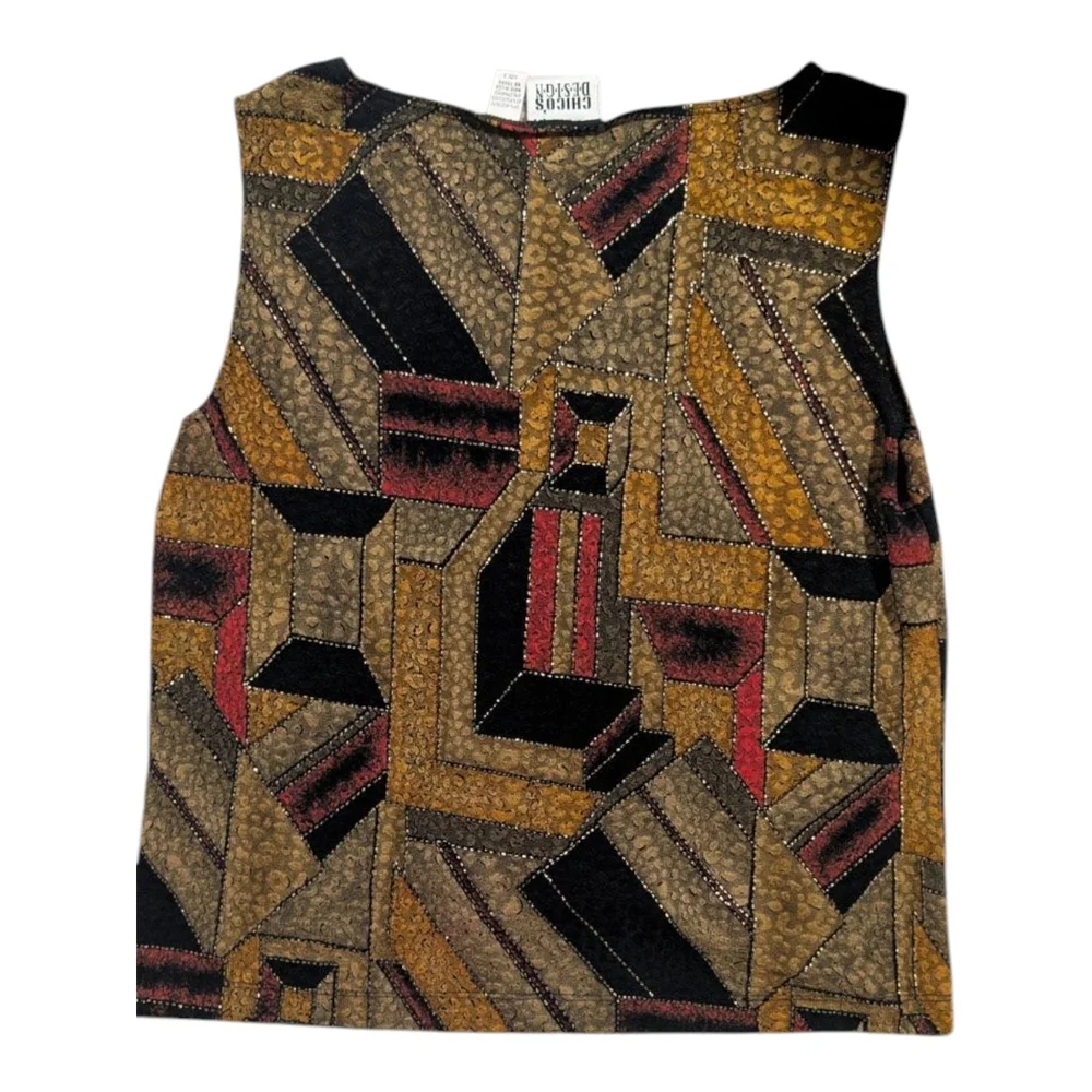 Geometric Sleeveless Top - Picture 2 of 6